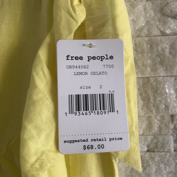NEW Free People Ruffle Yellow Wrap Skirt - Picture 7 of 10